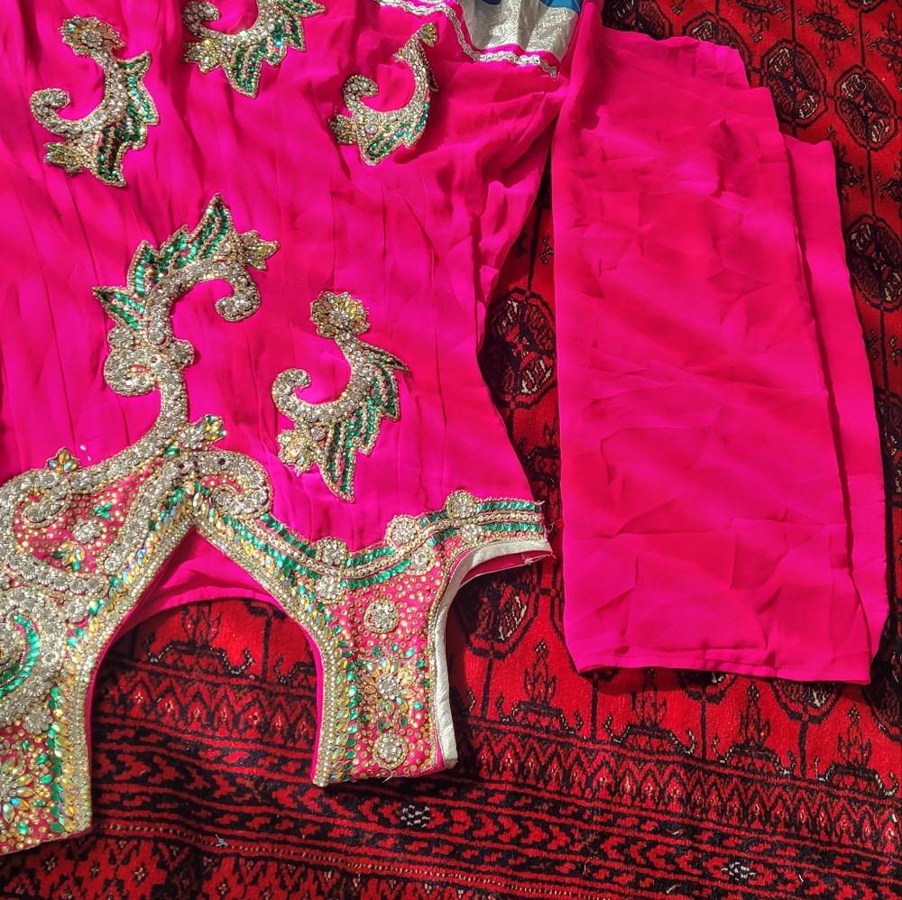 Vibrant Pink Kids Dress - Picture 4 of 5